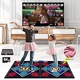 Tanzmatte für Kinder und Erwachsene, 64G Speicherkarte, Fitness-Tanzspiele, 590 Spiele und 75 Musikvideos 650 Lieder, für HDMI TV Premium Flanell Material, Geschenk für Jungen und Mädchen