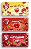 Teekanne Früchtetee-Set 3 Sorten, Herzkirsche, Sweet Kiss, Heiße Liebe (3 x 45 g)