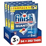 Finish Quantum Citrus Spülmaschinentabs - Geschirrspültabs für kraftvolle Reinigung, Fettlösekraft und Glanz - Sparpack mit 282 Tabs (3 x 94 Tabs)