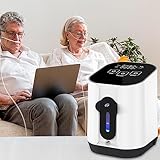 Creliver Tragbarer Sauerstoffkonzentrator-1-4L /min 90% Hohe Konzentration Tragbarer Auto-Sauerstoffgerät, 24-Stunden-Zyklusarbeit für Reisen und Haustier Sauerstoff-Konzentrator