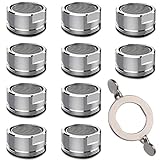 Wasserhahn Sieb M24 - COOLUCK 10 Stück Wasserhahn Strahlregler Aufsatz Außengewinde, Mischdüse Einsatz mit Edelstahlfilter und Verchromten Mischdüsenschlüssel, für Wasserhähne