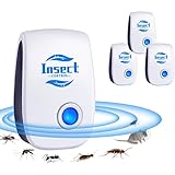 Ultraschall Schädlingsbekämpfer, 4 Stück Mäuseabwehr Mäusevertreiber Ultraschall & Elektronische Insektenschutzmittel, Pest Control Repeller für Mäuse Ratten Mücken Kakerlaken Spinnen Fliegen
