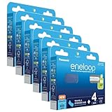 Eneloop 6 x 4 wiederaufladbare Batterien Ni-MH Micro AAA 800 mAh + Aufbewahrungsbox