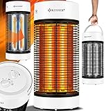 KESSER® Standheizstrahler Infrarotheizung, Heizstrahler Energieeffiziente Heizung 1200 Watt Innenraum mit 360° Oszillation, Infrarotheizung Standgerät, Elektroheizung mit IP55, Terrassen-Heizstrahler