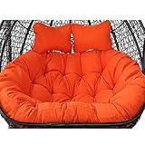 Wasserdichte Hängematte für den Außenbereich, mit waschbaren Kissen, groß, 2-Sitzer, sonnenbeständig, Eierstuhl für bequeme Entspannung, perfekt für Terrasse und Garten