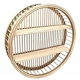 Sila Rundes Rattanregal Bali 46 cm, 1 Etage, Rustikal, Etagere, Wohnzimmer