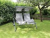 bellavista Hollywoodschaukel 2-Sitzer - Hollywoodschaukel für den Außenbereich - Outdoor - Hollywoodschaukel mit Sonnendach und Polstern - 170x 136x 170cm - Polyester-Auflagen - Stahlrahmen