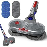 ZOBMIO Wischaufsatz für Dyson V7/V8/V10/V11/V15 Staubsauger, Elektrischer Bodenwischer mit Abnehmbaren Wassertank und 6 Stück Waschbare Wischmop (Grau)