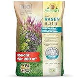 Neudorff Azet RasenKalk – Bio Rasenkalk erhöht den pH-Wert saurer Rasenböden schnell für einen kräftigen, grünen Rasen und beugt Moos vor, 10 kg für 200 m², Weiß