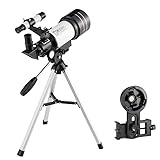 astrobupy teleskop für anfänger - Erleben Sie Astronomische Präzision - 70mm Apertur, inkl.Handyhalterung Tragbarem Stativ - Ideal für Anfänger & Kinder