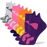 WeciBor Damen Sneaker Socken Laufsocken Outdoor Trekkingsocken Sportsocken Arbeitssocken Kurze, 4 Paar Mehrfarbig Füßlinge, Größe 35-38