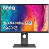 BenQ PD2705Q Grafiker Monitor (AQCOLOR Technologie, 27 Zoll, QHD, IPS, USB-C-Laden, DP / HDMI, KVM, Hardware kalibriert, Höhenverstellbar), MacBook kompatibel, schwarz