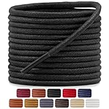 Dafannis Business Schnürsenkel,gewachste Schuhbänder,Wasserabweisende Schnürsenkel, ø2,5 mm dünn für Lederschuhe/Herenschuhe/Anzugschuhe/Halbschuhe,Dress Shoelace,2 Paar Ersatzschnürsenkel