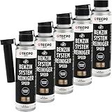 TECPO 5x Benzin-System-Reiniger, 300ml Benzinreiniger Ester Benzin Reiniger Additiv Motor Kraftstoff Motorreiniger Kraftstoffsystemreiniger