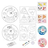 Krmoau Strukturierte Kunst Malset,Magisches Schaumtextur Zeichenpapier Set | Mal-für Kinder Basteln Grußkarten Schule Zuhause Reisen