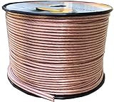 PREMIUM 50m Lautsprecherkabel 2x4,0mm² Transparent Audio Boxenkabel 2 x 4mm