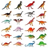 FANTESI 24 Stück Dinosaurier Figuren, Dinosaurier Spielzeug Klein Dino Figuren Mini Dinosaurier Figuren Sammlung Dinos Spielzeug