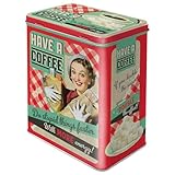 Nostalgic-Art Retro Vorratsdose L, 3 l, Have A Coffee – Geschenk-Idee für Kaffee-Fans, Große Kaffee-Dose aus Blech, Vintage Design, Kaffee-Deko