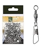 Zite Fishing Angelwirbel - Karabinerwirbel - 30 Stück Wirbel Angeln in Tüte als Angel-Zubehör - Basis Schnurverbinder für den Angler (#6/13 kg)
