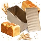 Dncvb Toastbrot Backform 450g Teig Antihaft Brotbackform mit Deckel, Backform Kastenform extra hoch bis 260 °C Brotbackform Kasten mit Belüftungslöchern ideal zum Backen, Kochen, Grillen