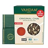 VAHDAM, Original Chai Spiced Black Tea (340g) Mischung Aus Schwarzer Tee, Zimt, Kardamom, Nelken Und Schwarzem Pfeffer | Gewürzter Chai Tee | Brühen Chai Latte