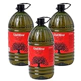 UnOlivo Natives Olivenöl Extra Pack 3 X 5 Liter Pet | Picual Sorte | Hell und sauber | Mittlere Persistenz