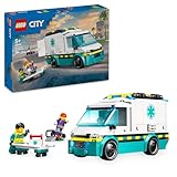 LEGO City Rettungswagen - Spielzeug mit 2 Minifiguren (Skateboarder und Fahrer) - Lernspielzeug für Jungen und Mädchen ab 5 Jahren - Geschenkideen zum Geburtstag und für die Feiertage 60451