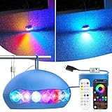 Poolbeleuchtung unterwasser:18W RGB Smart LED Teichbeleuchtung mit APP & Fernbedienung, 12V Pool lichter mit Music Sync, Wasserdicht Whirlpool Lichter Unterwasser, für Aufstellpool, Badewannenlicht