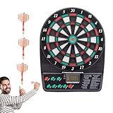 Elektronische Dartscheibe – 26 X 20 X 3 cm, Digitales Dart-Anzeigetafel-Set, LCD-Bildschirm Mit Automatischer Wertung | Hochauflösendes Dartspiel Im -Stil Für Bars, Zuhause, Freunde, Familienunt