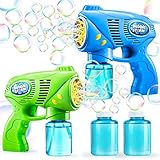 JOYIN 2 Bubble Guns mit 2 Flaschen Bubble Nachfüll-Lösung (284 ml Total) für Kinder, Bubble Blower für Bubble Blaster Party Favors, Sommer Spielzeug, Outdoor-Aktivität, Geburtstagsgeschenk