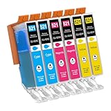 Jhaan CLI-521 Druckerpatronen Kompatible für Canon PGI-520 CLI-521 Druckerpatronen für Canon Pixma iP3600 iP4600 iP4700 MP540 MP550 MP560 MP620 MP630 MP640 MP980 MP990 MX860 MX870 (6er-Pack)