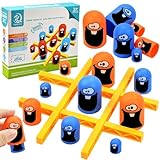 Pipihome Tic Tac Toe Spiel, 2 Spieler Brettspiele, Big Eat Small Game Tic-TACS-Toe Brettspiel Eltern Kind Interaktives Tischspiele, Klassisches Familien Brettspiel, Lernspielzeug für die Frühe