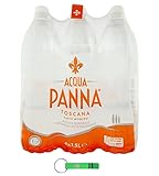 Acqua Panna Still Natural Mineralwasser 6 x 1,5Lt, natürliches Wasser, Mineral Water + Beni Culinari Kostenloser Schlüsselanhänger