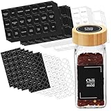 714 x Gewürzetiketten selbstklebend VonBueren | 30 x Bögen Gewürzaufkleber | Etiketten Gewürzgläser | vorgedruckte und blanke Aufkleber | Sticker rund und rechteckig