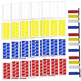 600 Stück Kabeletiketten 4 Farben Selbstklebend Beschreibbar Kabelkennzeichnung Wasserdicht Reißfest Kabelmarkierung für Kabelmanagement und Tägliche Markierung