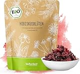 Hibiskusblüten BIO ganz und getrocknet 1000 g - Premium HIbiskus Tee - Hibiskusblütentee 100% natürlich aus biologischem Anbau - bioKontor