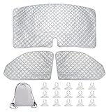 Sonnenschutz Auto Für VW T5 T6 3-teiliges Sonnenschutz-Set Für Die Windschutzscheibe, Visierabdeckung, Automatische Interne Thermo-Fensterabdeckung Windschutzscheibe Sonnenschutz