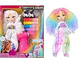 Rainbow High Air Brush & Create - 1 DIY Modepuppe mit Airbrush Market Kit, Abwaschbaren Regenbogen-Filzstiften Langen Haaren, Grauen Augen, Kreatives Spiel für Kinder von 4 bis 12+