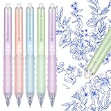 KERIFI Radierbarer Kugelschreiber, 5 Stück Tintenroller Radierbar Einziehbare, Radierbare Stifte Erasable Pens, Gelstifte Radierbar für Studenten Geschenk, Schulsachen Schul Bürobedarf (0,5 mm Blau)