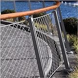 LoiYtrd Flexibles Seilnetz aus Edelstahl Netzloch-Pflanzenkletternetz, Sicherheitsnetz for Kindergartenspielgeräte, Flexible stoßfeste Tierbarriere Flexibles Stahlseilnetz für Gartenbaukäfigzäune, B