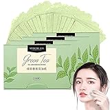 4 Stück Gesichts-Löschpapier Grüntee Ölabsorbierende Blätter für Männer Frauen 400 Stück Gesichtsöl Blotting Paper, Gesicht Blotting-Papiere Face Oil Blotting Papers Öl-Löschpapier