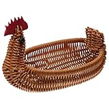 Obstkorb, Hühnerform, Rattan-Organizer, gewebter Obstkorb für, Küche, Speisekammer, Theke, Tisch, Party, Brot, Cracker, Chips, Eingangsbereich
