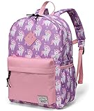 VASCHY Kinderrucksack Mädchen, Niedlich Wasserdicht Vorschule Kinder Rucksack Kindergarten Kleinkind Schulranzen mit Brustgurt Klein Einhorn