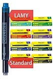 Online 40x kompatible LAMY Patronen bunt, auch für Pelikan, Stabilo etc., Universal Tintenpatronen, Füller Patronen, Vorteilspack Kombi Patrone, mehrfarbige Ersatz-Patronen Füllhalter