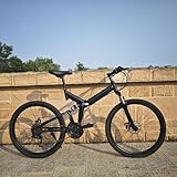 Charocean Mountainbike 26 Zoll Fahrrad Herren Fahrräder 21 Gang-Schaltung Mountain Bike Vollfederung Klapprad mit Scheibenbremse, Fahrrad für Jungen Herren und Damen