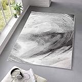 Taracarpet Kurzflor Teppich fürs Wohnzimmer Schlafzimmer und das Kinderzimmer Moderner Designerteppich TC-Fashion 6116 Circle grau 160x220 cm
