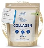Collagen Pulver 1 kg – Kollagenhydrolysat Peptide Typ I, II & III – Geschmacksneutrales Eiweißpulver – Made in Germany – Wehle Sports (1000g (1er Pack)) - Verpackung kann variieren.