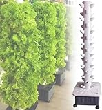 BCJMKDX Hydroponischer Turm, Hydroponisches Anzuchtset, 15 Etagen 45 Löcher Hydroponik-Turm-Set, Garten-Hydroponik-Anbausystem Vertikal, Gemüsepflanze