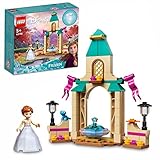 LEGO 43198 Disney Annas Schlosshof, Prinzessinnen-Spielzeug zum Bauen aus Die Eiskönigin 2 mit Anna Mini-Puppe, Diamantkleid-Kollektion