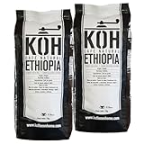 KoffeeONHOME Äthiopischer Arabica Kaffee in Bohnen 2x1kg – 100% Arabica, Natürlich geröstet, Ganze Bohnen – Spezialitätenkaffee aus Äthiopien – 2 kg